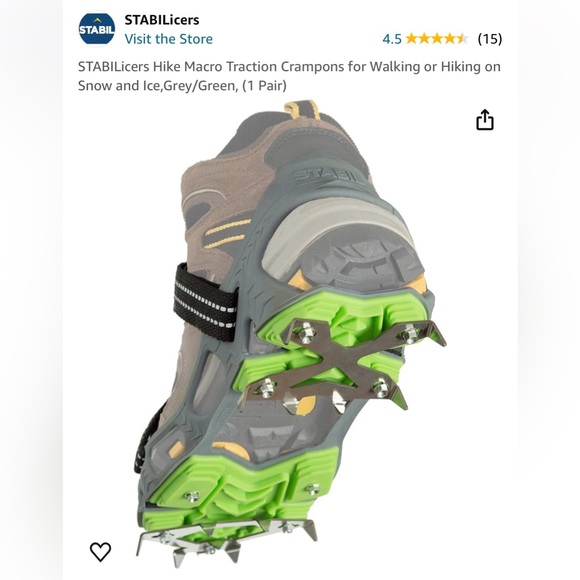 STABILicers Hike Macro for Walking or Hiking on Snow and Ice Size Medium - Picture 5 of 8